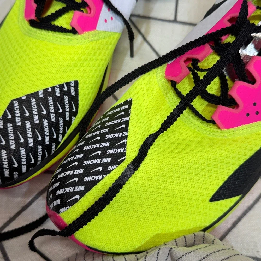 Nike Zoom Rival Waffle 6 11.5 Volt Pink Black Cross Country Racing DX7998-700